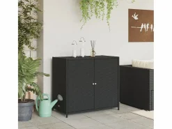 Armario De Jardín|Mueble de jardín de resina trenzada, 83x45x76 cm