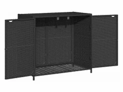 Armario De Jardín|Mueble de jardín de resina trenzada, 83x45x76 cm