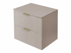 Mueble de lavabo, Cachemira, 60 x 57 x 46 cm, tirador dorado + Encimera Beige New