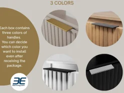 Mueble De Pared Para Baño|Mueble de lavabo, Cashmere, 60 x 77 x 46 cm, tirador plata, patas Negros, sin encimera