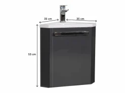 Mueble de lavabo de esquina SKINO^ Hot