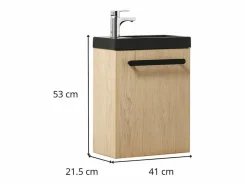 Mueble de lavabo de pared NEVADA con toallero Marru00f3n Sale