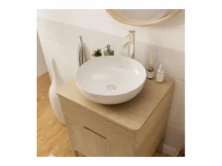 Conjunto De Baño|Mueble de lavabo individual + lavabo + grifo + espejo ALASKA