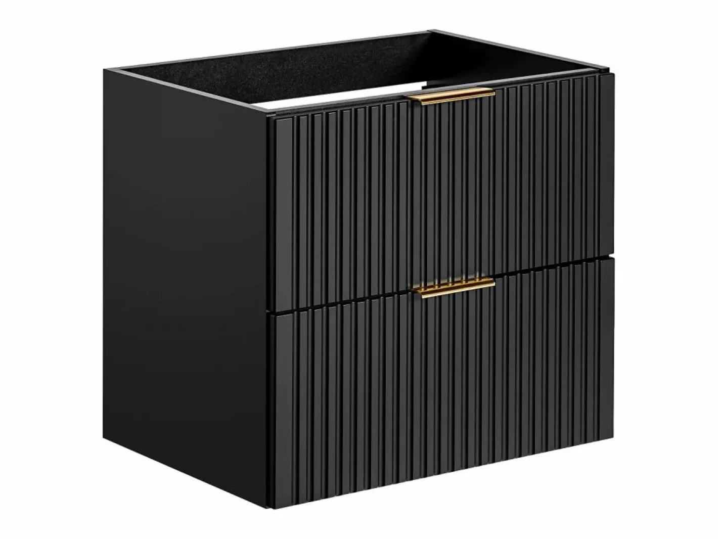 Mueble de lavabo suspendido con acabado ranurado, , 60 cm de ancho, ZEVARA^Vente-unique Discount