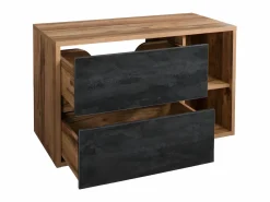 Vente-unique Mueble de lavabo suspendido - cuarto de baño estilo loft - 100 cm - TIKITIKI Color natural claro Best