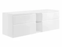 Vente-unique Mueble de lavabo suspendido, , 150 x 46 cm, MAGDALENA Blanco Outlet