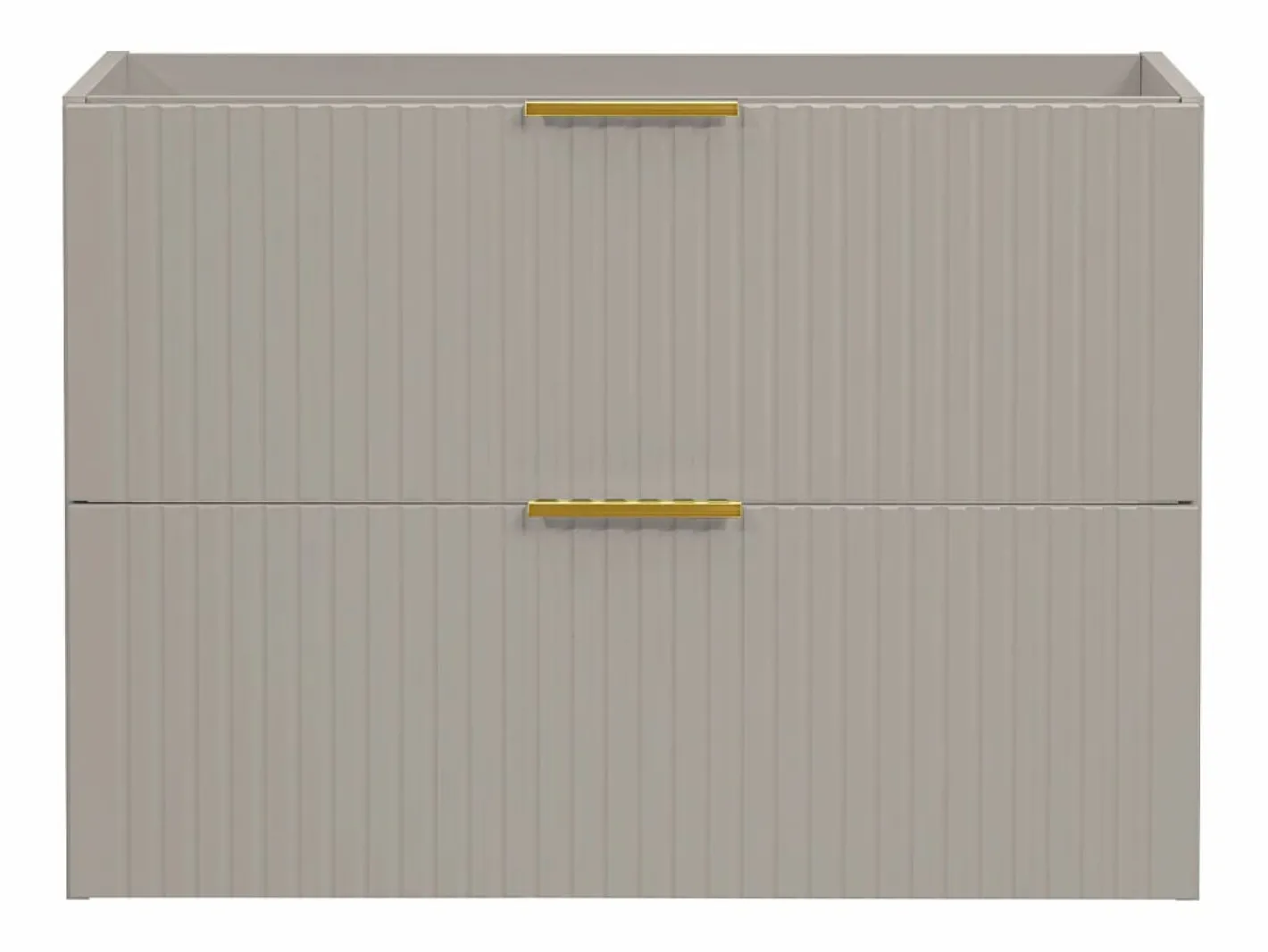 Mueble de lavabo suspendido con acabado acanalado , 80 cm de ancho, ZEVARA^Vente-unique Clearance
