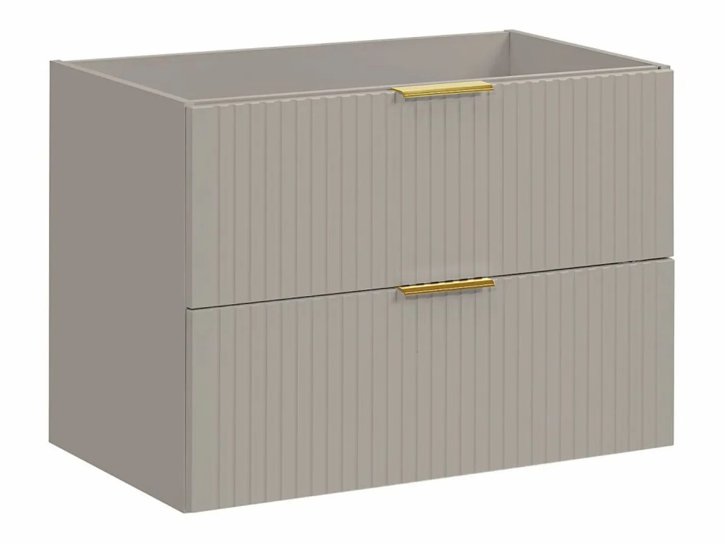 Mueble de lavabo suspendido con acabado acanalado , 80 cm de ancho, ZEVARA^Vente-unique Clearance