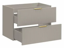 Mueble de lavabo suspendido con acabado acanalado , 80 cm de ancho, ZEVARA^Vente-unique Clearance
