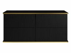 Mueble de lavabo suspendido con borde dorado acanalado, , 120 cm de ancho, KELIZA^Vente-unique Best