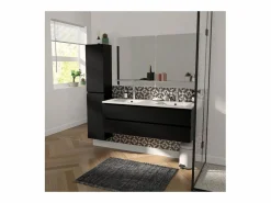 Mueble De Baño Con Doble Lavabo|Mueble de lavabo suspendido SORRENTO de 4 cajones, 120 cm