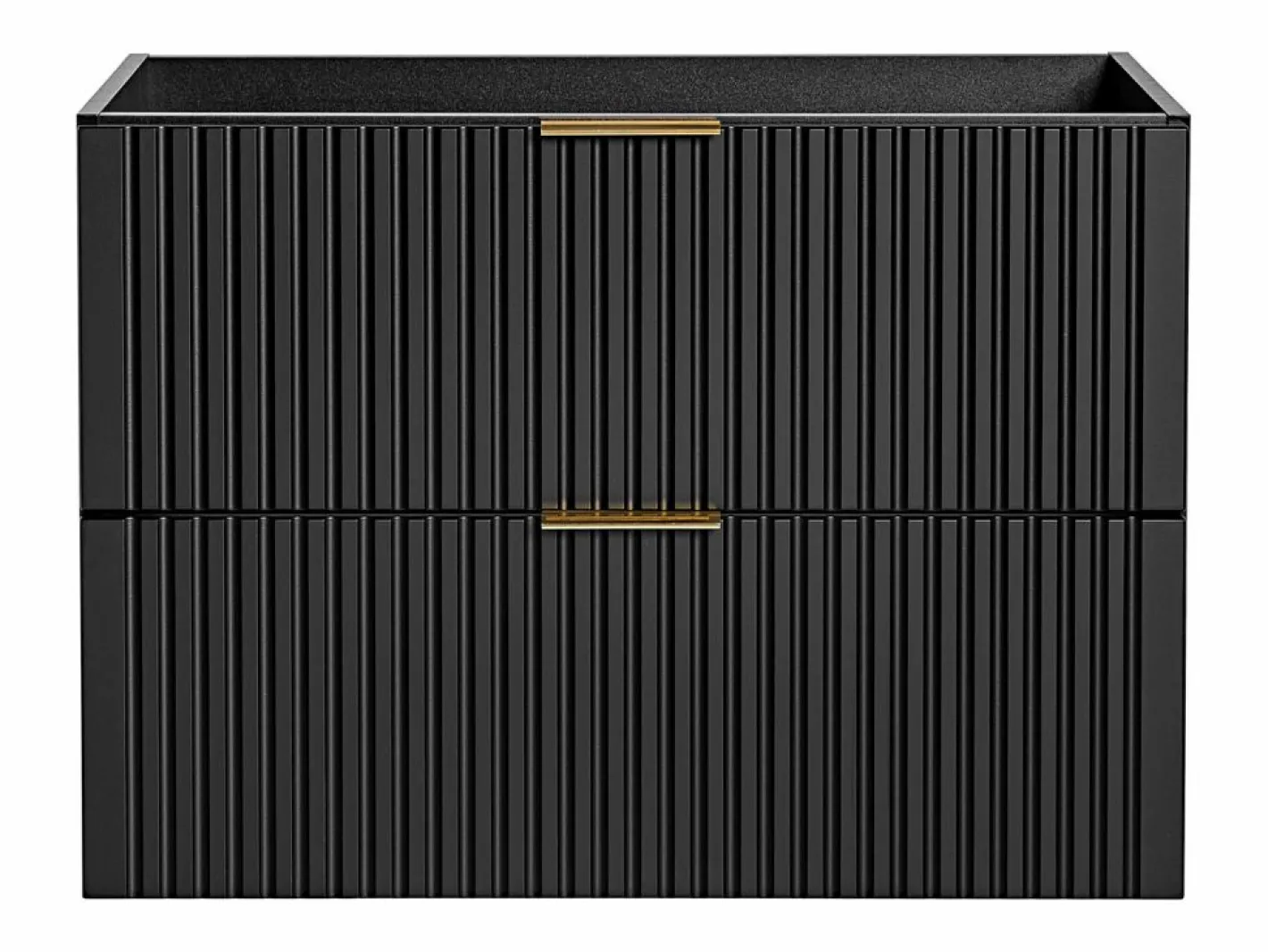 Mueble de lavabo suspendido con acabado ranurado, , 80 cm de ancho, ZEVARA^Vente-unique Sale