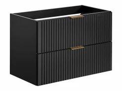 Mueble de lavabo suspendido con acabado ranurado, , 80 cm de ancho, ZEVARA^Vente-unique Sale