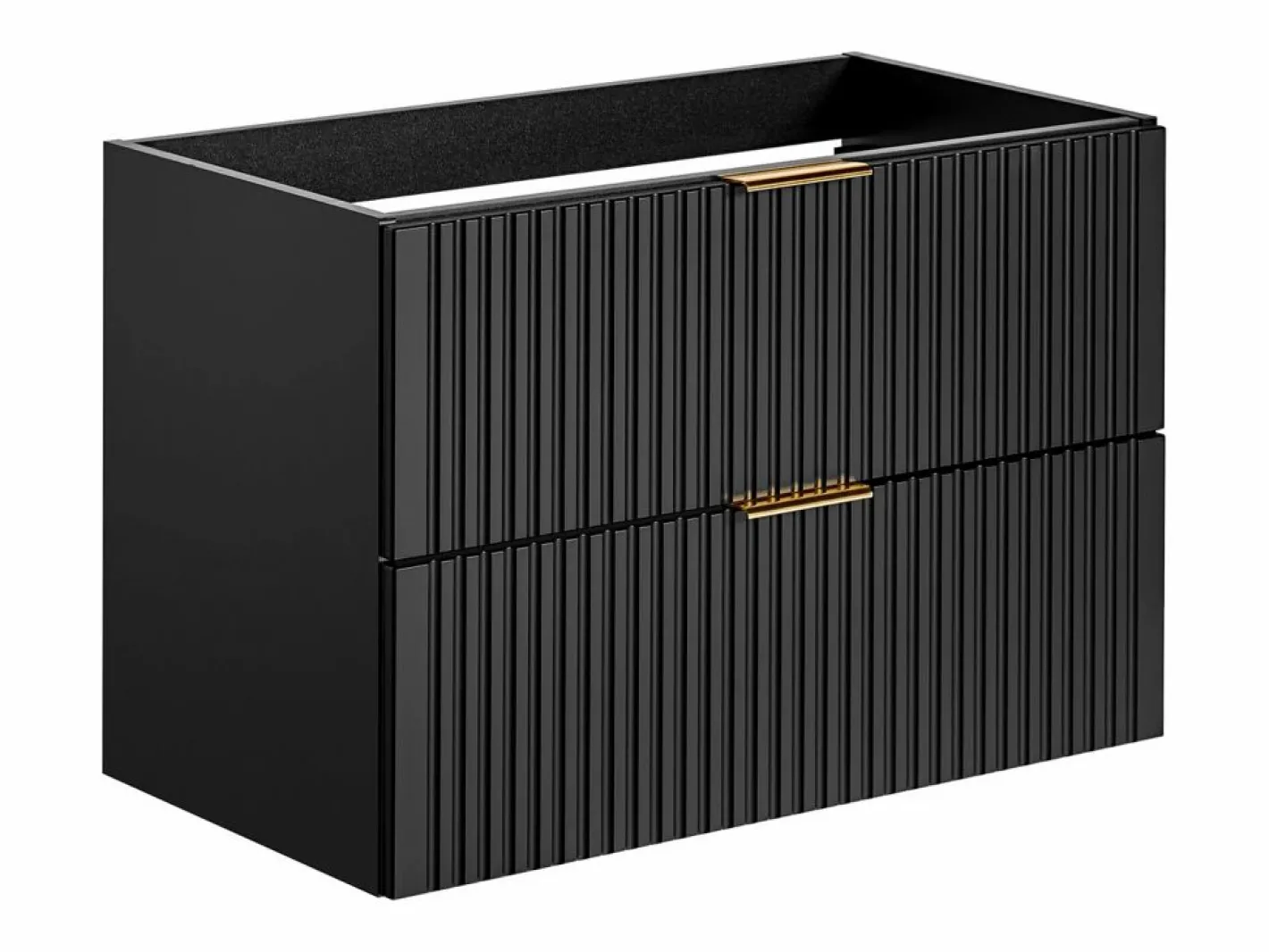 Mueble de lavabo suspendido con acabado ranurado, , 80 cm de ancho, ZEVARA^Vente-unique Sale