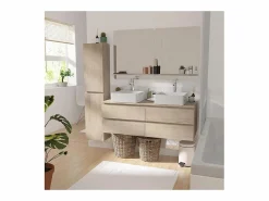 Mueble de lavabo suspendido SORRENTO de 4 cajones, 120 cm^ Discount