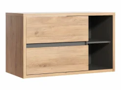 Vente-unique Mueble de lavabo suspendido - cuarto de baño - 100 cm - PURNAL Color natural claro Clearance