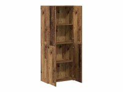 Mueble de oficina con estantes, 2 piezas, madera antigua, 60 x 32 x 153 cm Marru00f3n Outlet
