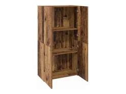 Armario Oficina|Mueble de oficina con estante de madera antigua 60 x 32 x 115 cm