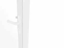 Vente-unique Puerta Con Marco|Mueble de puerta reversible de aluminio y cristal templado - Al. 204 x An. 73 cm - LOXTON