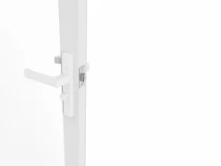 Vente-unique Puerta Con Marco|Mueble de puerta reversible de aluminio y cristal templado - Al. 204 x An. 73 cm - LOXTON