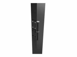 Vente-unique Mueble de puerta reversible de aluminio y cristal templado transparente - Al 204 x An 73 cm - LOXTON Negro Clearance