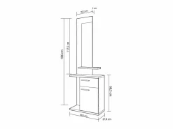 Mueble de recibidor Enter Blanco - Nelson^duehome New