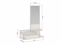 duehome Perchero|Mueble de recibidor Fiord SH Blanco Roto