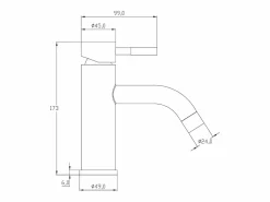 Vente-unique Mueble De Baño Simple|Mueble de roble con lavabo sobre encimera redondo y grifo - Natural claro - 60 cm - CAVIZO