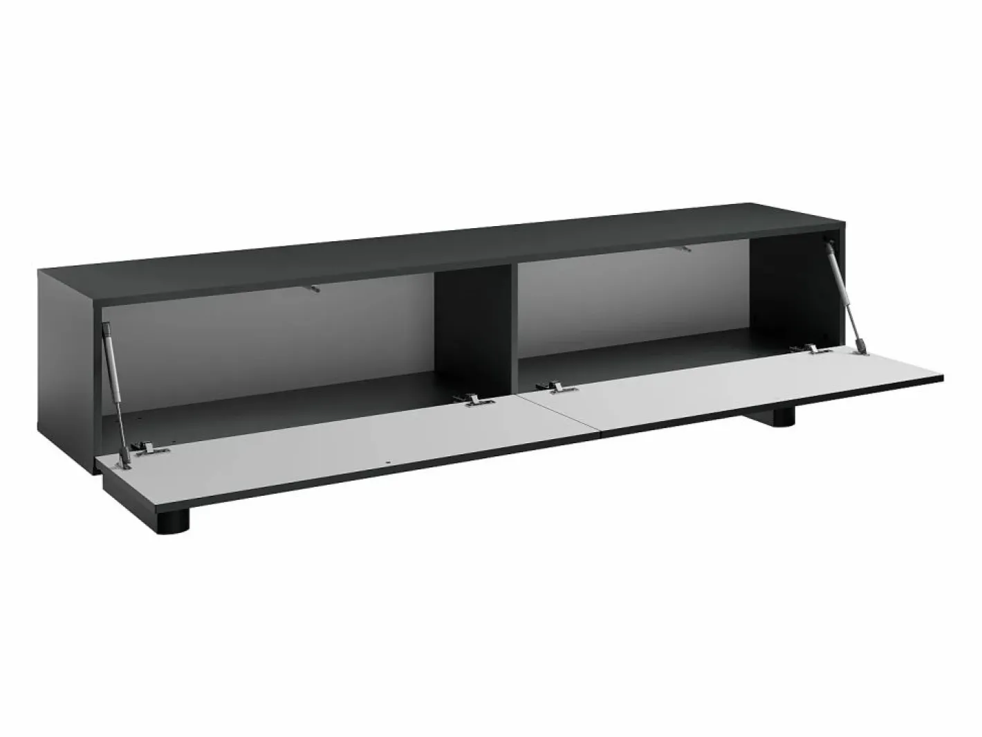 Vente-unique Mueble de TV con 2 puertas, 180 cm, en MDF - - LUDIMA Negro Clearance