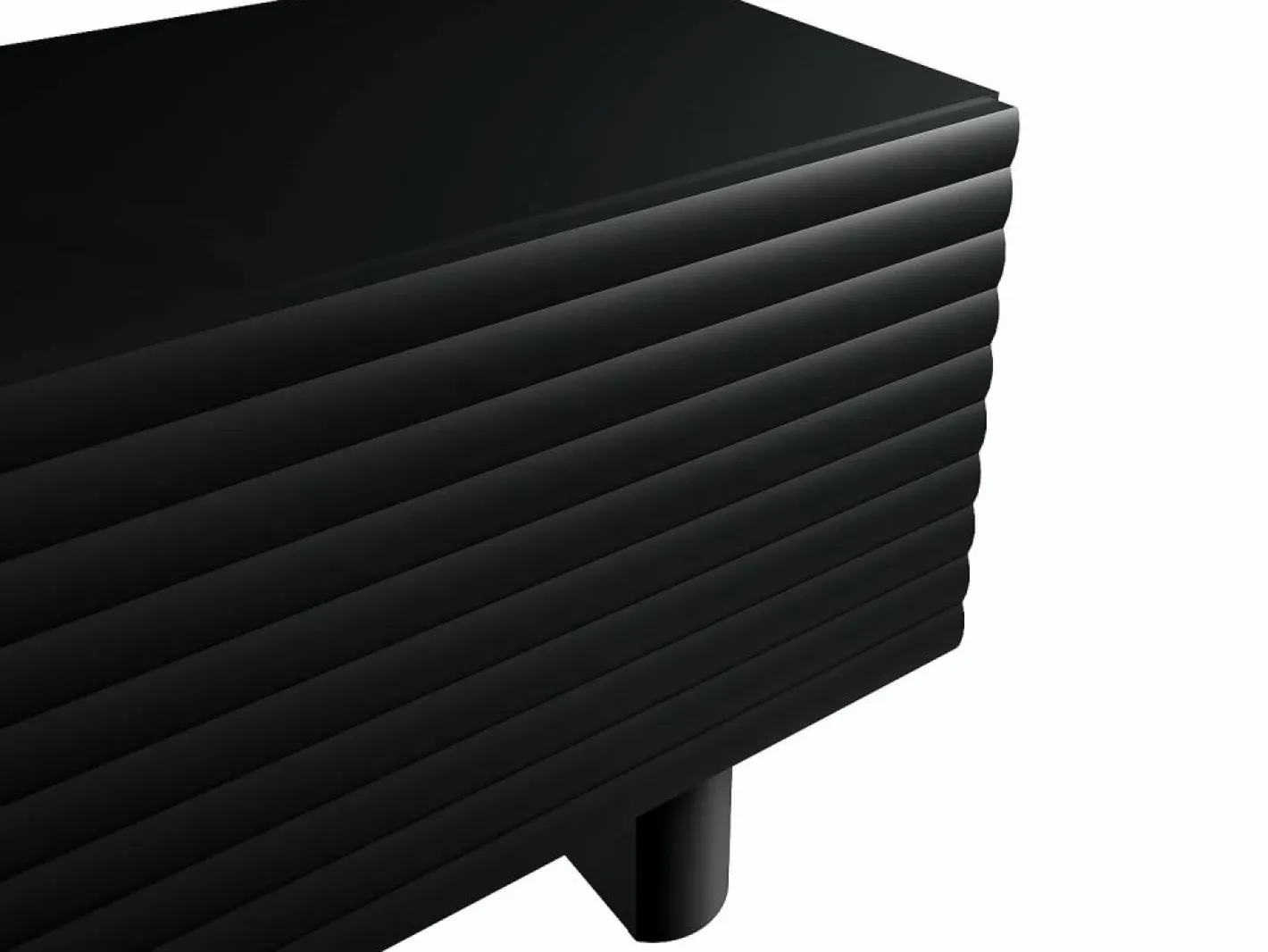 Vente-unique Mueble de TV con 2 puertas, 180 cm, en MDF - - LUDIMA Negro Clearance