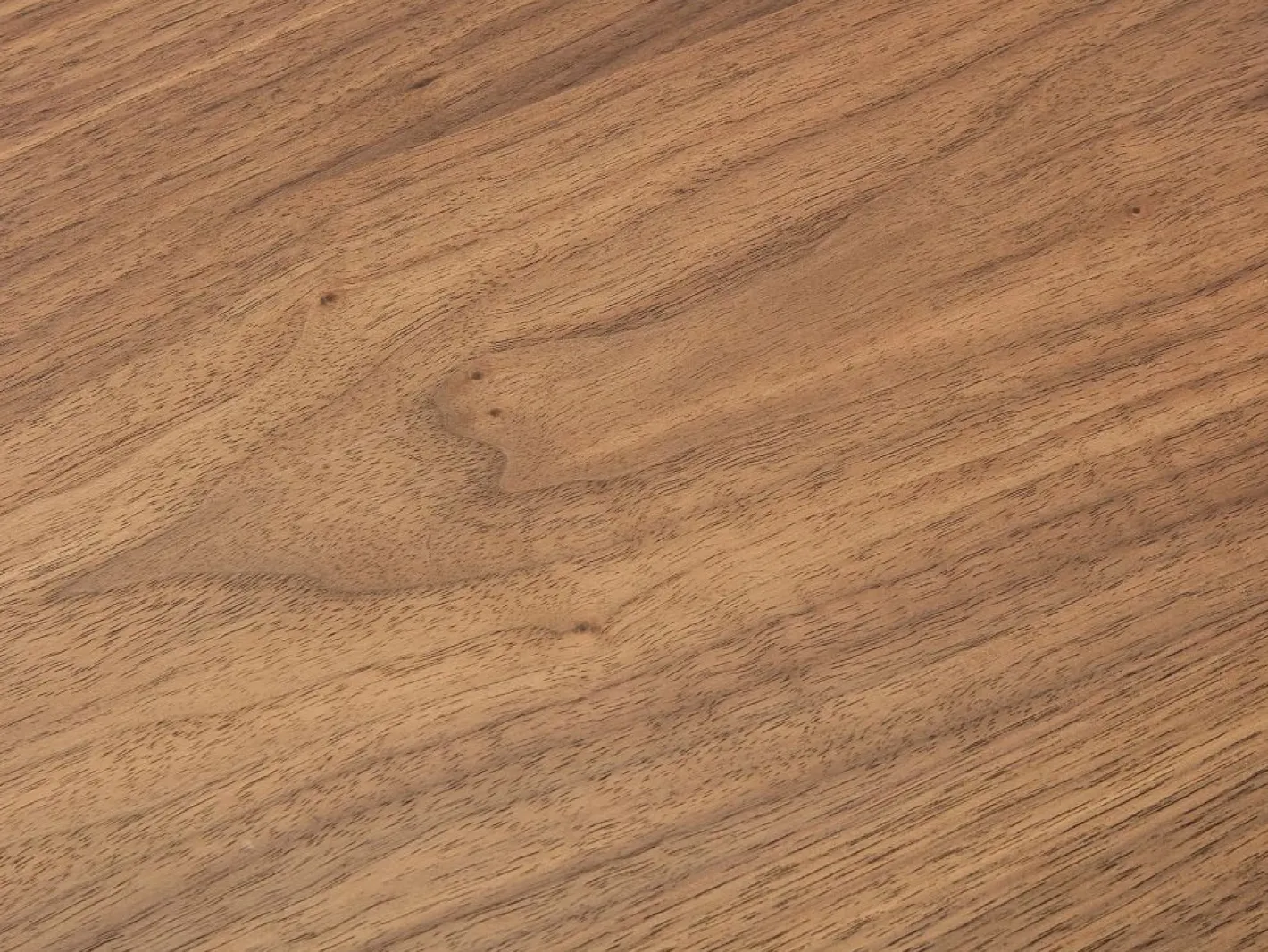 Mueble de TV con 2 puertas y 2 estantes abiertos, chapa de nogal - Natural oscuro y dorado - PARIOMA^Vente-unique Clearance