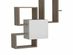 Mueble de TV con almacenaje - Natural claro y blanco - TALOLI II^Vente-unique New