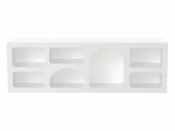Vente-unique Mueble de TV de diseño con 7 estantes - Color: - LUELA Blanco Discount