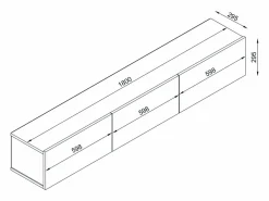 Vente-unique Mueble de TV de pared con 3 puertas - Antracita y Natural Claro - VIKILA Gris antracita / Color natural claro Best