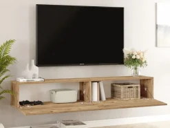 Mueble de TV de pared con 2 puertas - Luz natural - AUBEPINA^Vente-unique Sale