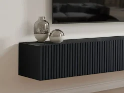 Vente-unique Mueble de TV flotante con 3 puertas - - DANTAY de Pascal Morabito Negro Hot