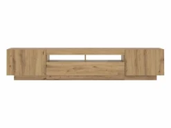 Mueble de TV luces LED madera roble artisan 200x35x40 cm^vidaxl Best