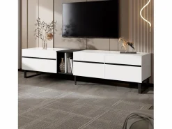 Mueble de TV moderno 180x38x45 cm - 3 puertas - con estantes abiertos -^ModernLuxe New