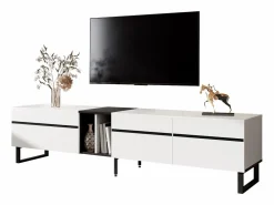Mueble de TV moderno 180x38x45 cm - 3 puertas - con estantes abiertos -^ModernLuxe New