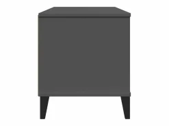 Mueble de TV VIKEN de madera maciza de pino gris antracita Marru00f3n Outlet