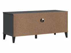 Mueble de TV VIKEN de madera maciza de pino gris antracita Marru00f3n Outlet