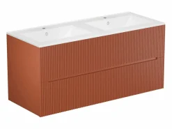 Mueble de un solo lavabo suspendido rayada, L120 cm, PAVANI^Vente-unique Discount