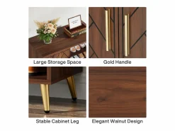 Tribesigns Mueble de zapatos con 2 puertas, mueble de almacenamiento de zapatos de 6 niveles, separadores ajustables, para el recibidor, salón, marrón Marru00f3n chocolate Outlet