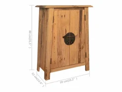 Mueble del cuarto de baño madera maciza de pino 59x32x80 cm^vidaxl Discount