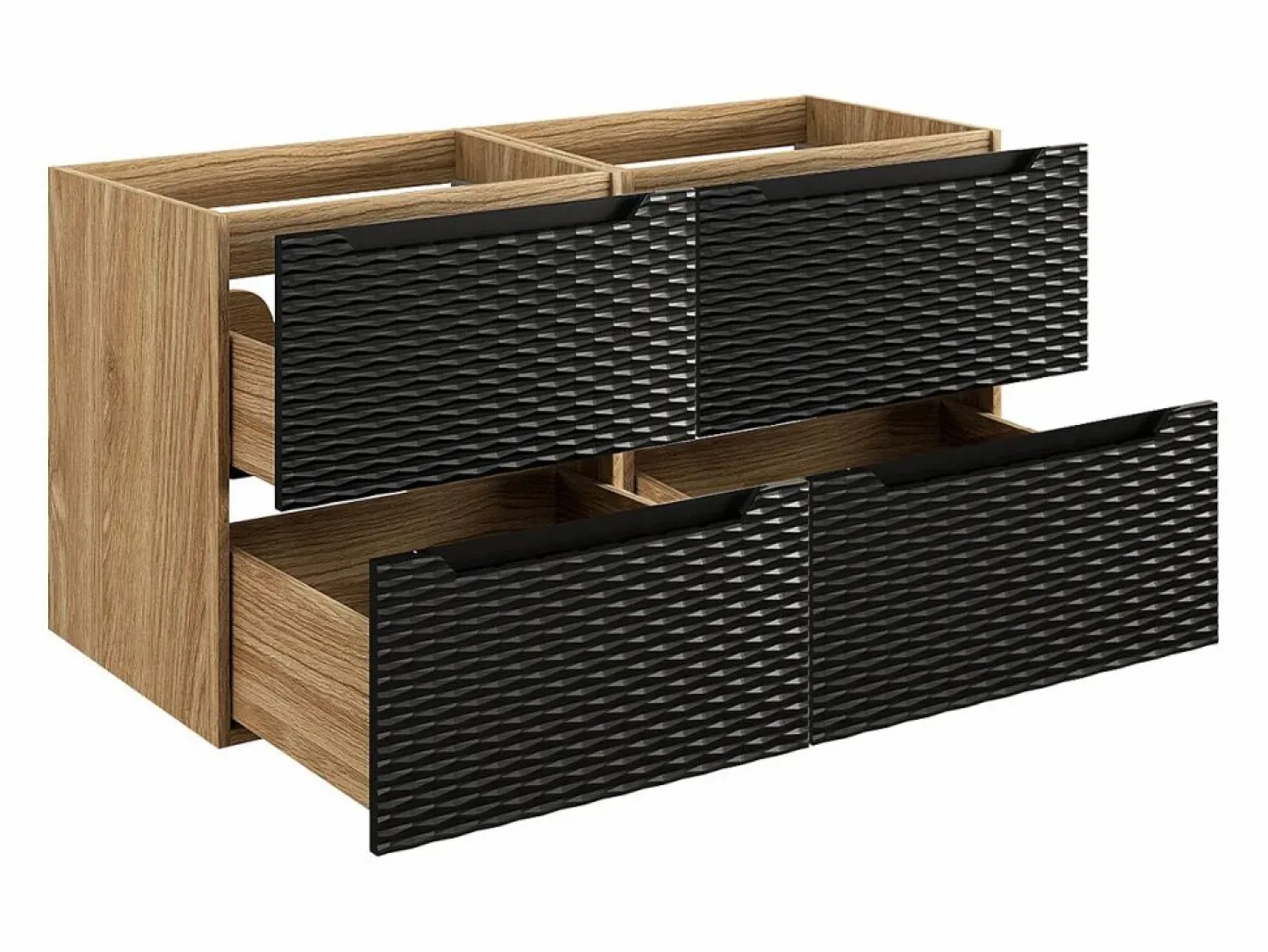Petits-Meubles Mueble De Baño Con Doble Lavabo|Mueble doble lavabo 120cm 4 cajones Elora y madera