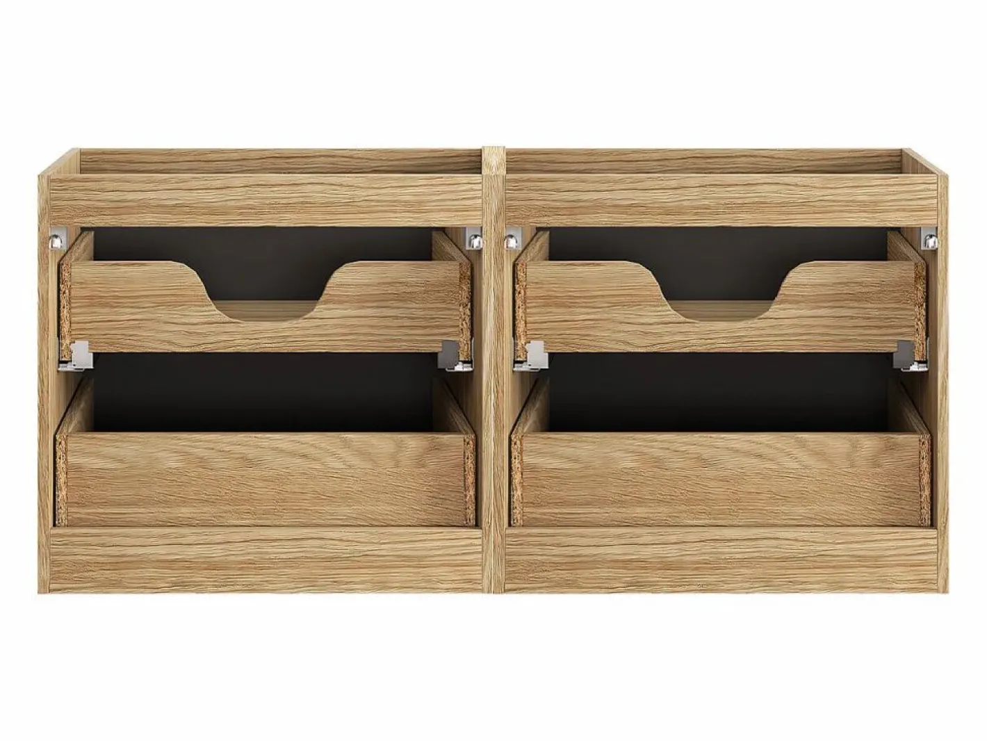 Petits-Meubles Mueble De Baño Con Doble Lavabo|Mueble doble lavabo 120cm 4 cajones Elora y madera