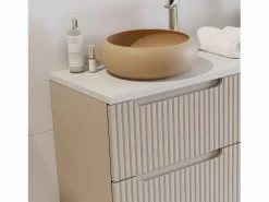 Petits-Meubles Mueble doble lavabo 120cm 4 cajones Riva Cachemira y Blanco Beige Outlet