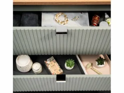 Petits-Meubles Mueble doble lavabo 140cm 4 cajones Jade y Madera Verde New