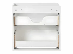Petits-Meubles Mueble doble lavabo 140cm 4 cajones Riva Blanco y Madera Color natural claro Sale