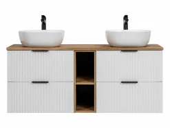 Petits-Meubles Mueble doble lavabo 140cm 2 nichos Adriel Blanco Online